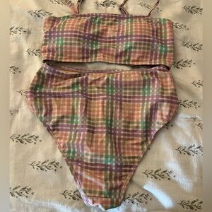Women’s plaid swim set